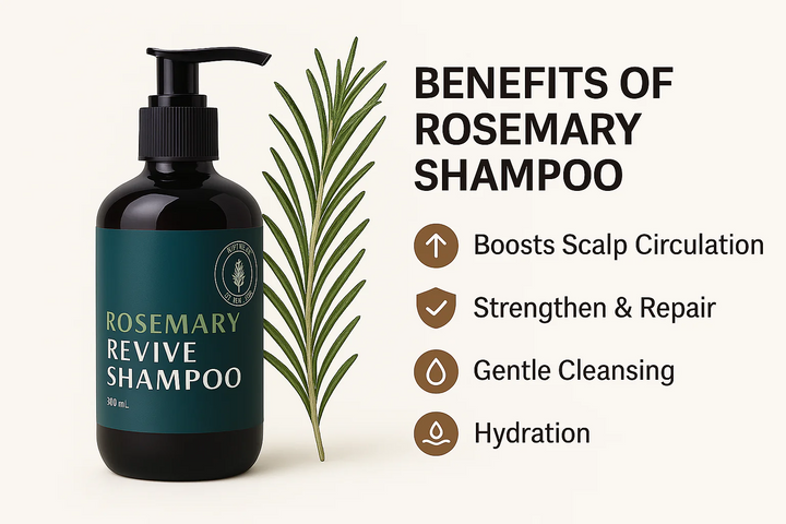 Rosemary Shampoo NZ for Hair & Scalp Health Natural – 200ml