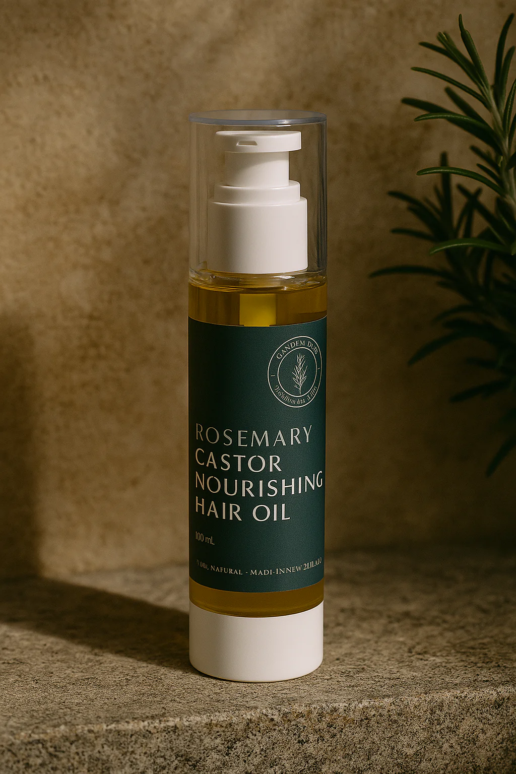 Rosemary and Castor Oil for Hair and Scalp Health - 100ml - NZ Made