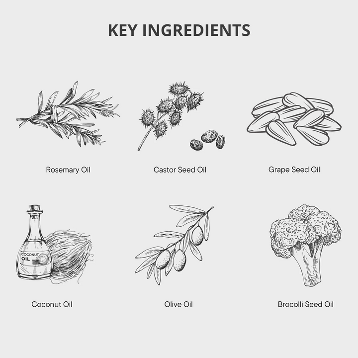 Rosemary and Castor Oil for Hair and Scalp Health - 100ml - NZ Made